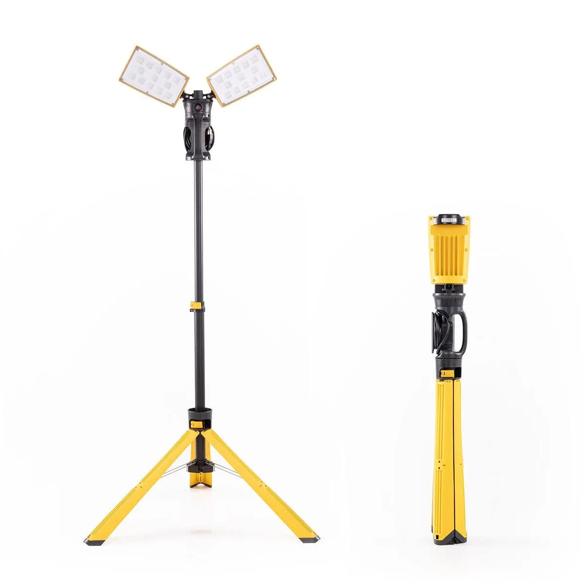 Lutec 9000 Lumen Rotating Dual Head LED Adjustable Portable Work Light w/ Stand