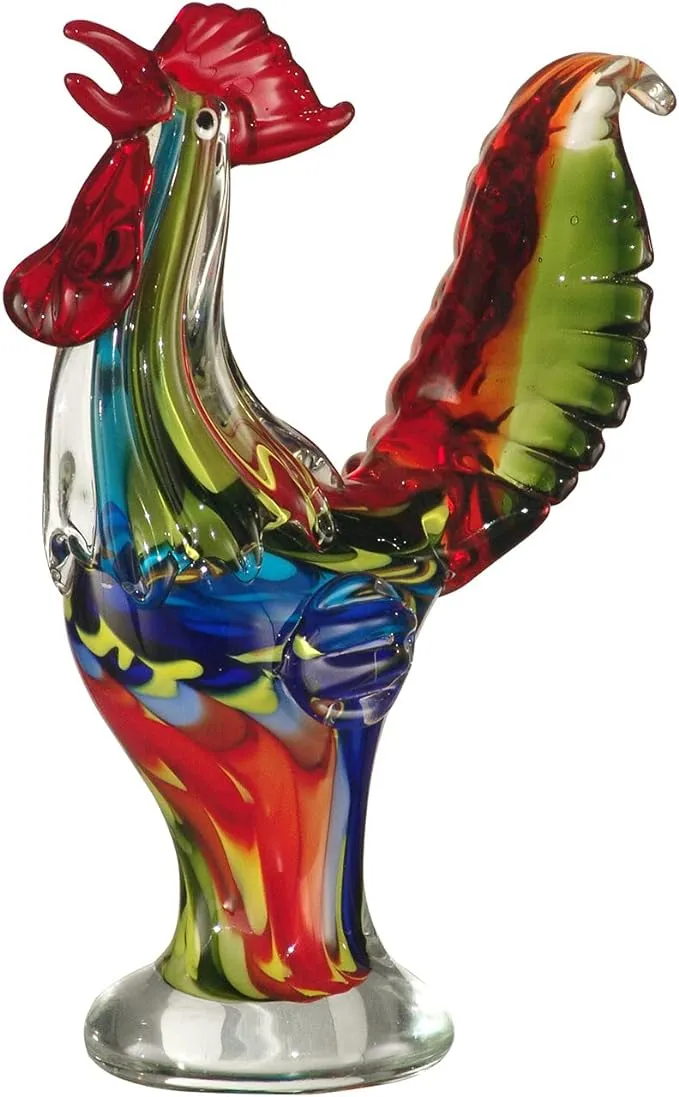 Dale Tiffany Favrile Glass Rooster Figurine