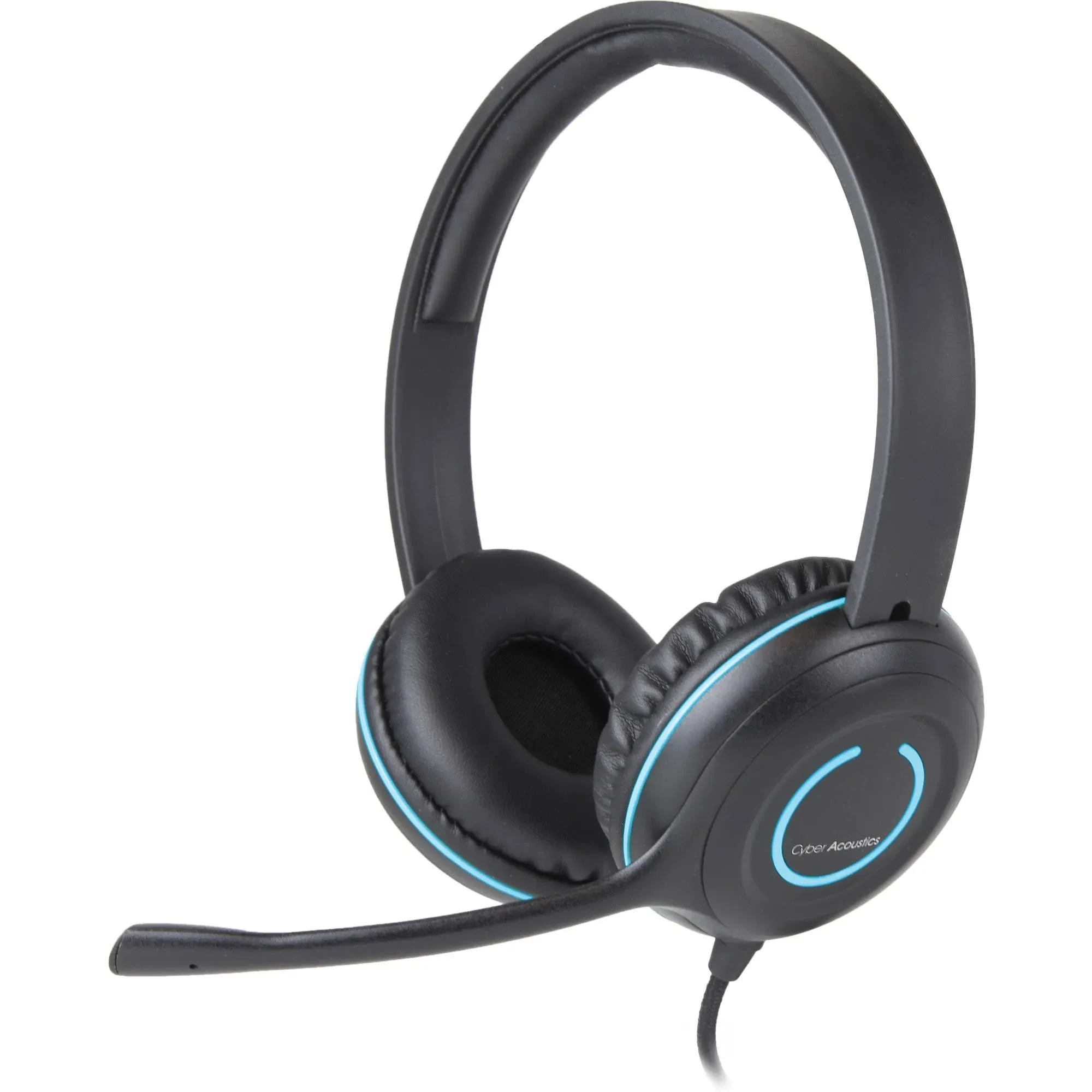 Cyber Acoustics USB Stereo Headset with Headphones and Noise Cancelling Microphone- 5 Pack - for PCs and Other USB Devices in The Classroom or Home (AC-5008-5)