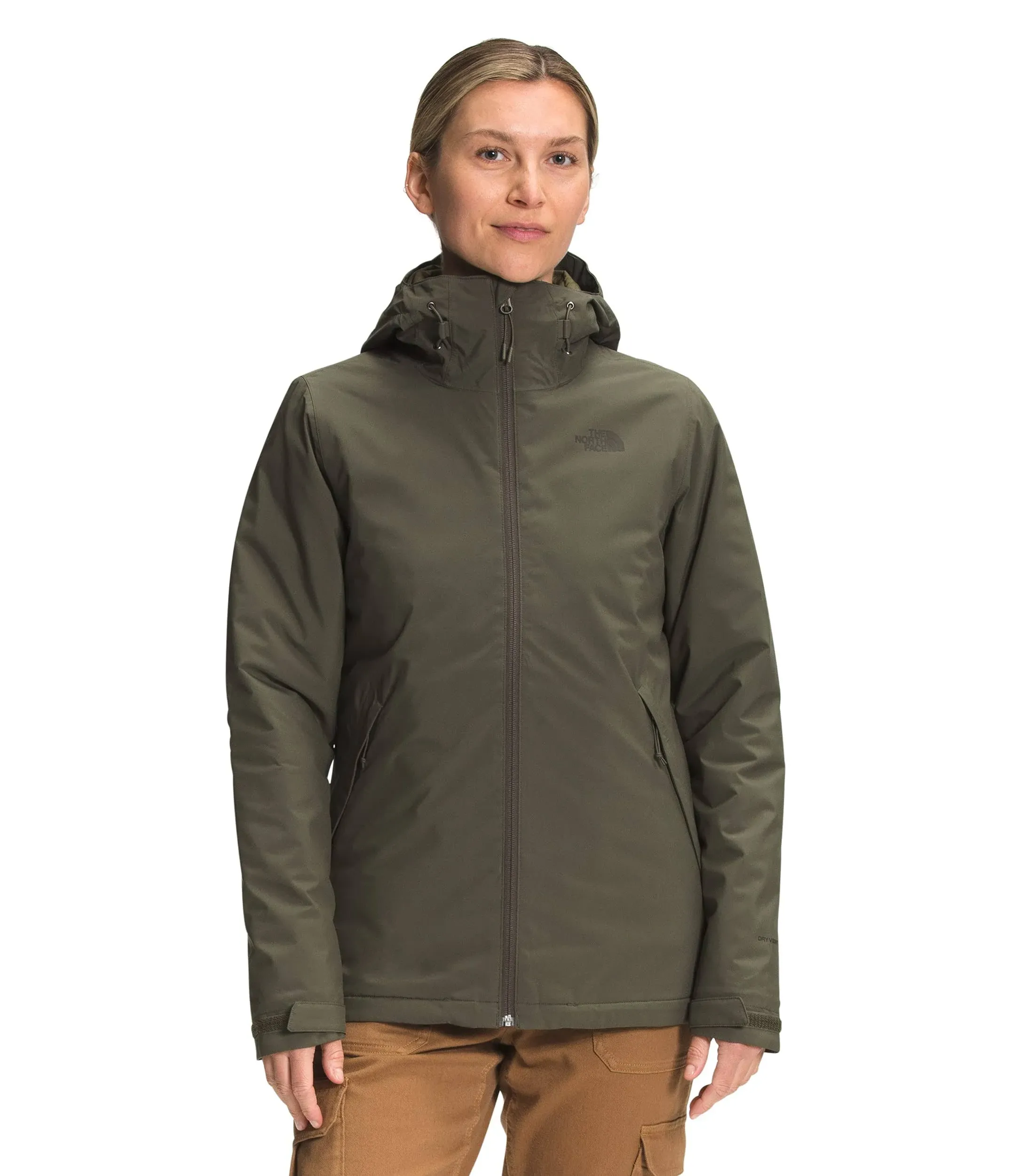 The North Face Women Carto TriClimate Waterproof 3-in-1 Jacket Olive Green Sz L