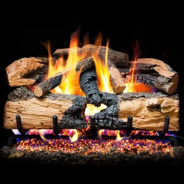 Real Fyre ENS Charred Evergreen Split Oak Vented Gas Logs Only