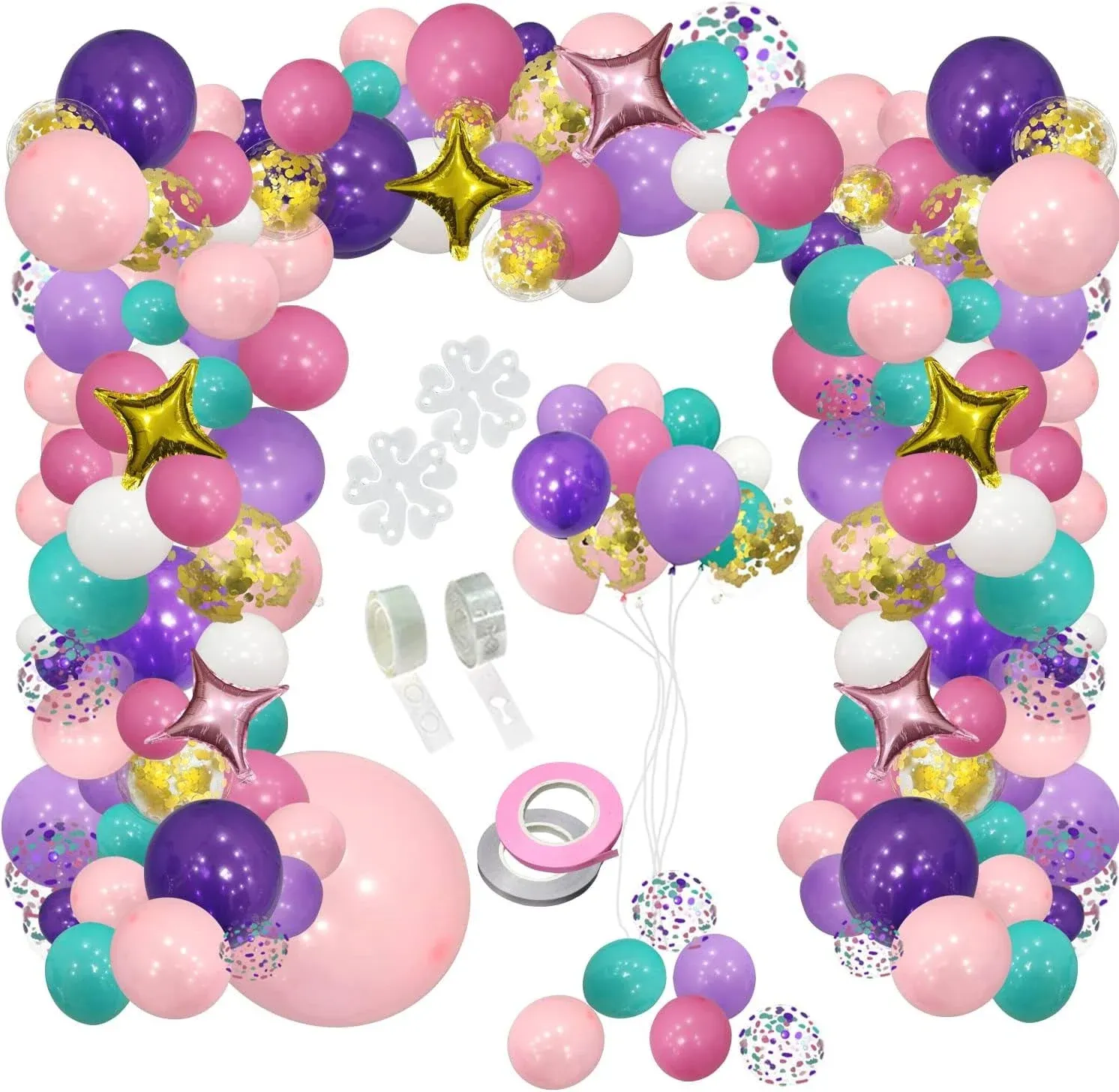 Purple Pastel Colors Balloon Garland Birthday Party Decorations | Baby Shower Room Layout Arch Set Purple Balloon Party Supplies