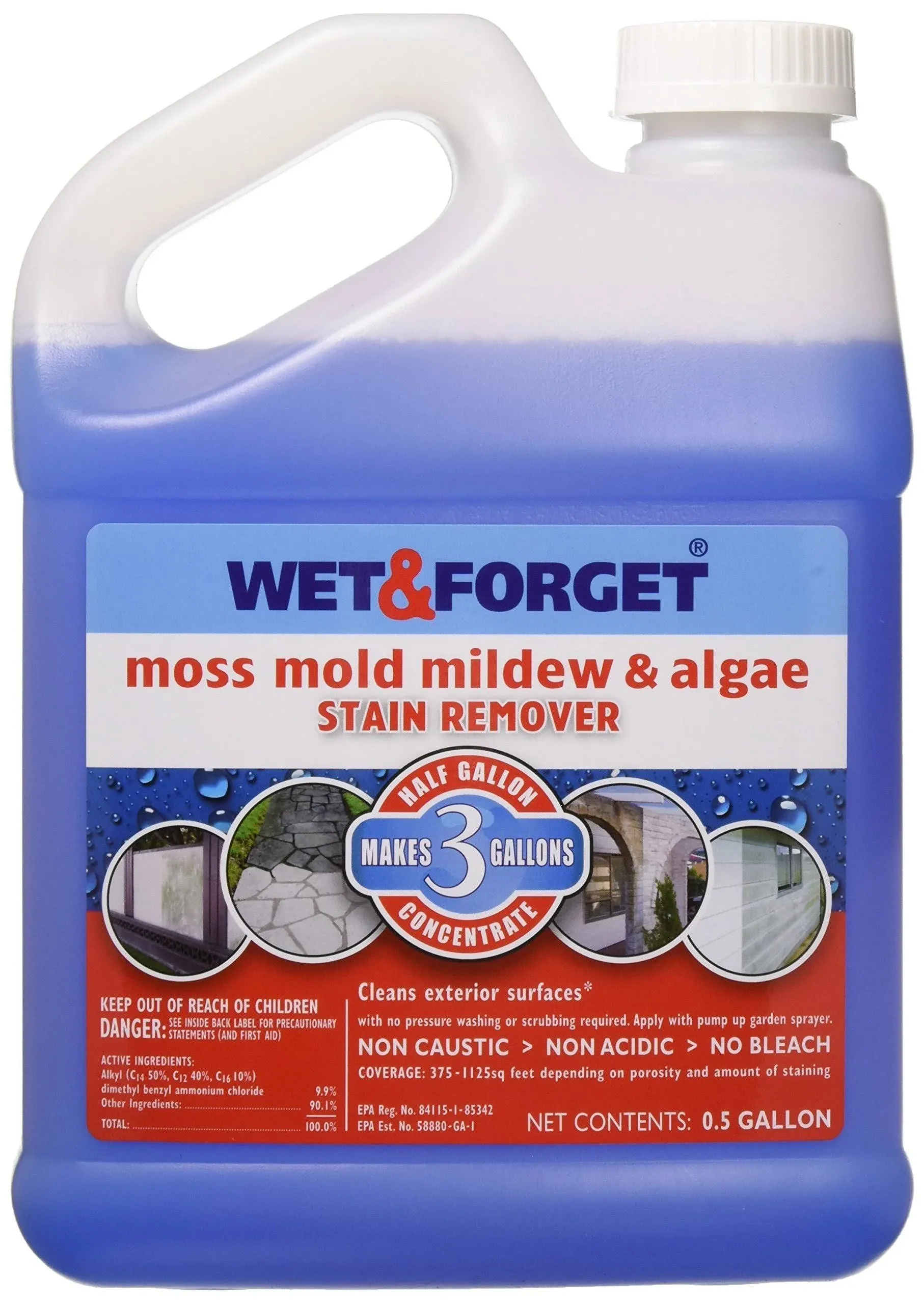 Wet & Forget Moss, Mold, Mildew, & Algae Stain Remover - 0.5 gal