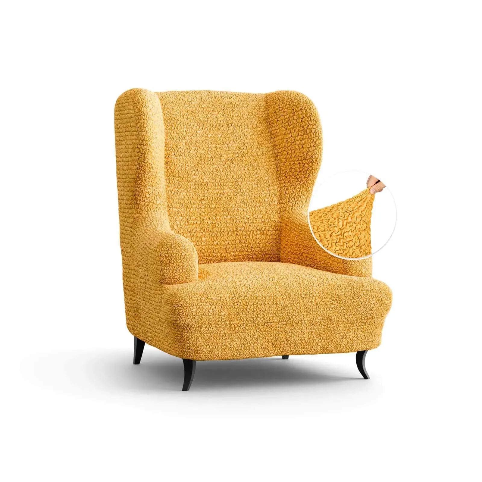 Wingback Chair Slipcover, Microfibra Collection