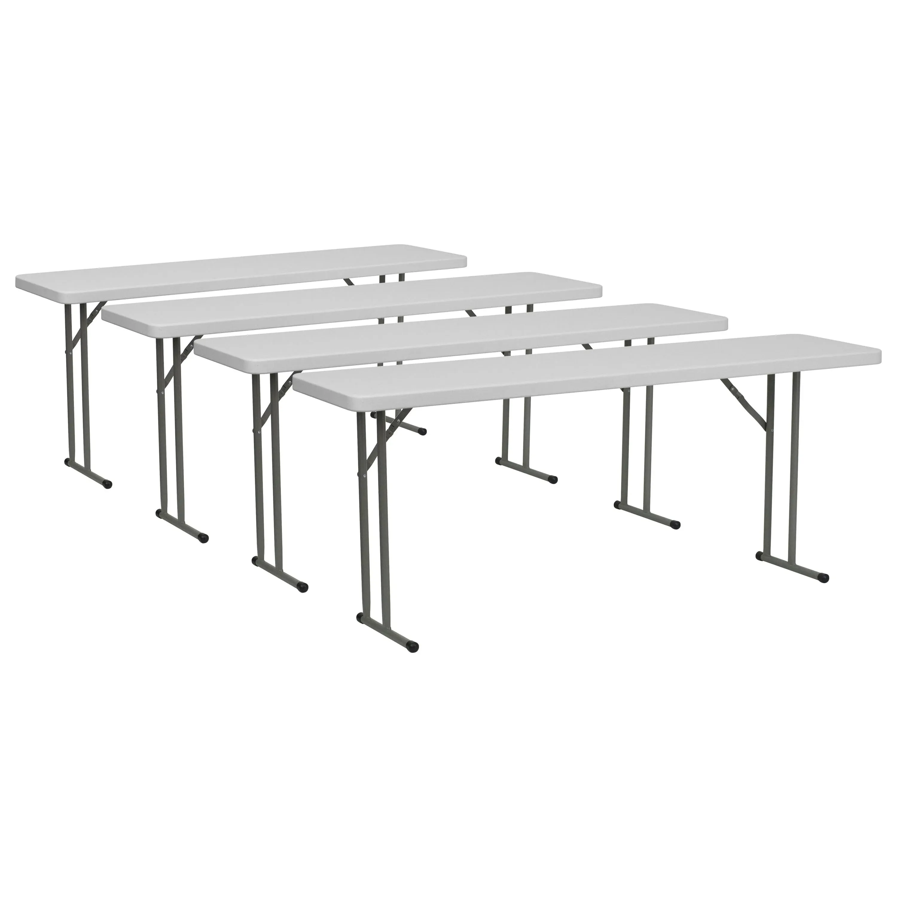 Flash Furniture Elon Folding Tables 72&#034; x 18&#034; Granite White (4DADYCZ180GW)