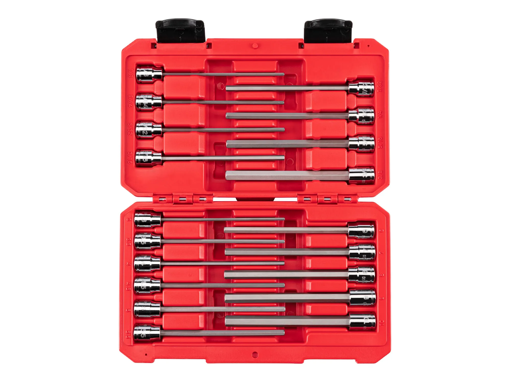 Tekton SHB91315 19-Piece 3/8-in Drive Set Hex Bit Driver Socket Set