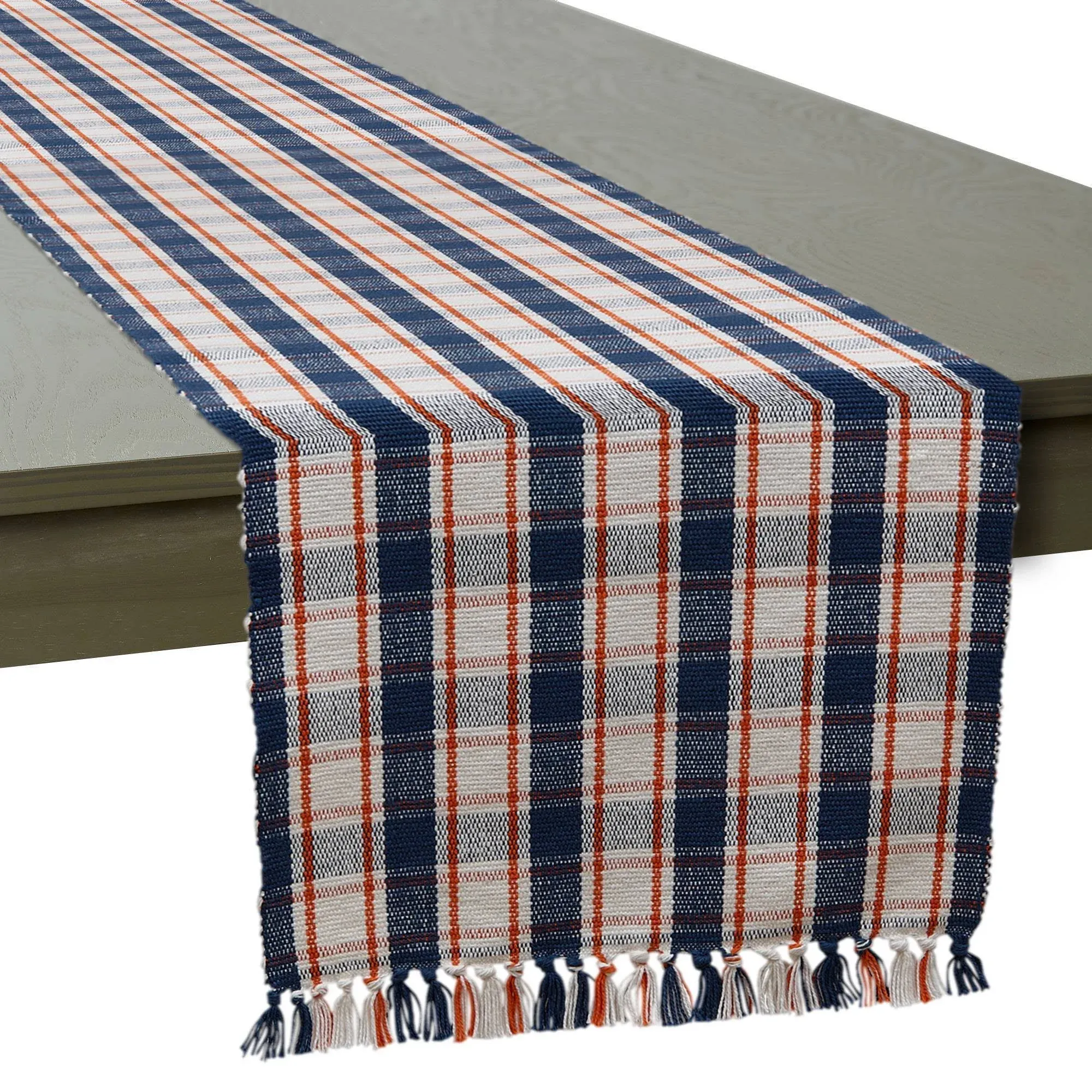 13"x72" Autumn Farmhouse Plaid Table Runner - Design Imports