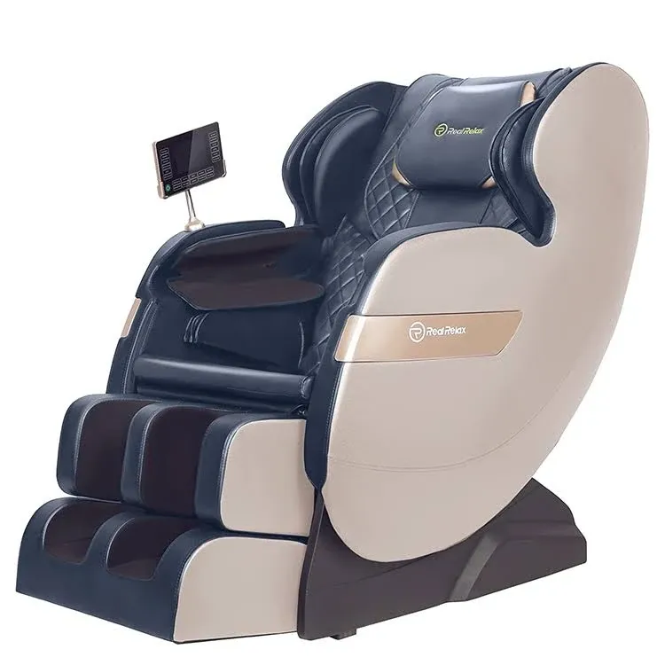 Real Relax Favor-03 ADV Massage Chair of Dual-core S Track, Recliner of Full Body Massage Zero Gravity, Blue