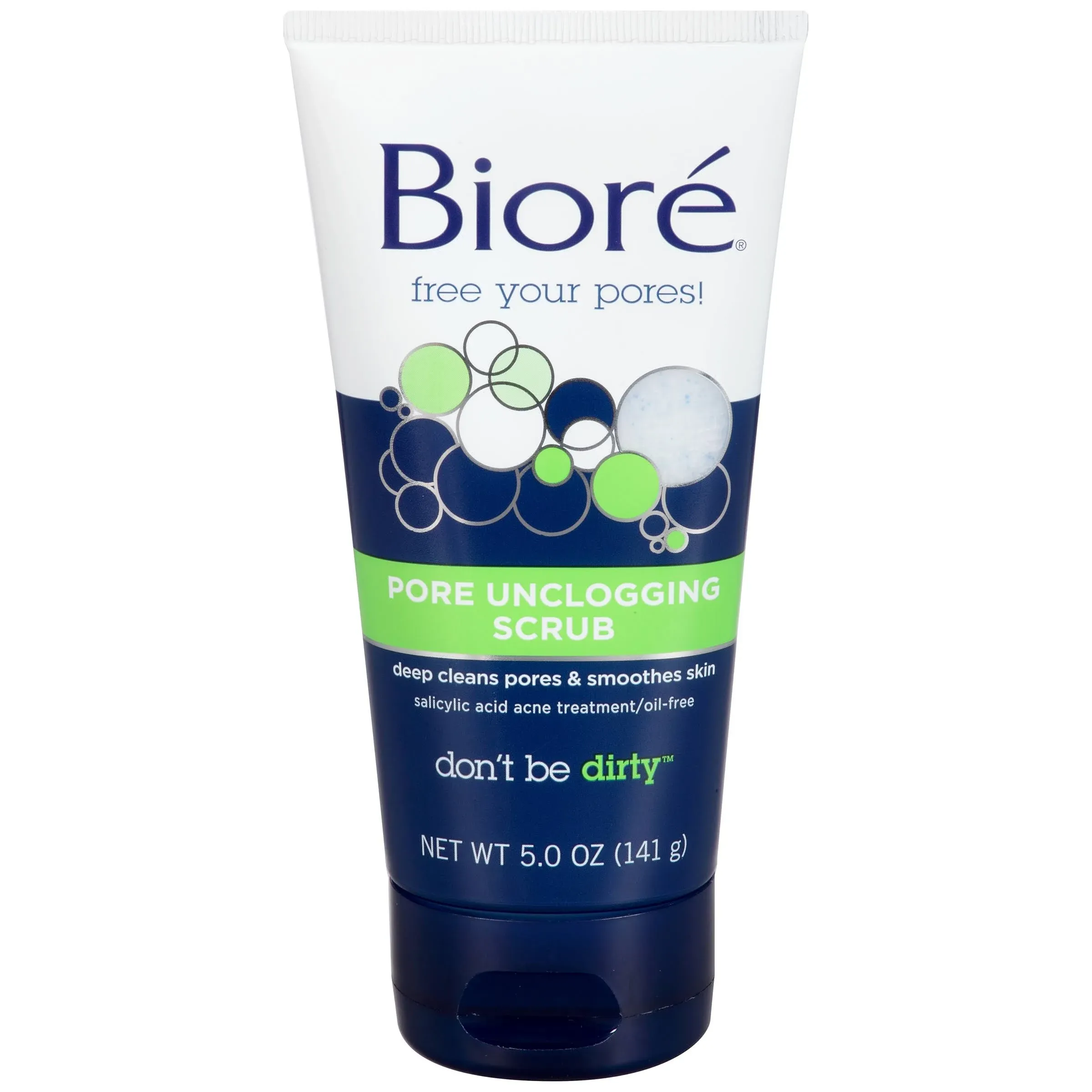 Bioré Pore Unclogging Scrub, Removes Excess Dirt and Oils, Face Scrub, with Salicylic Acid, Oil Free, 5 Ounces (Pack of 3)