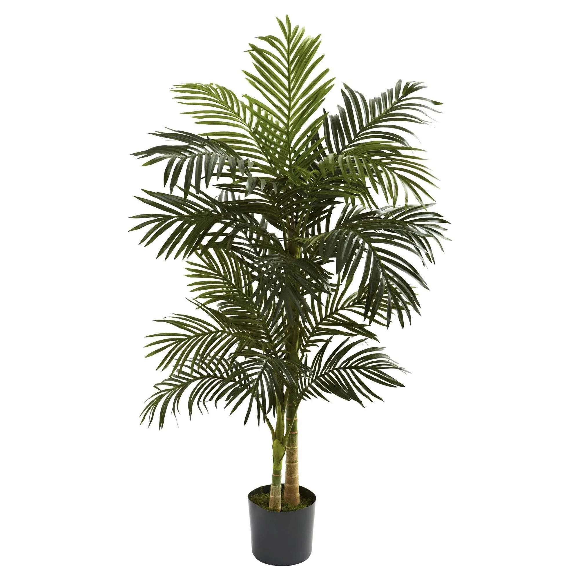 Nearly Natural 5 ft. Golden Cane Palm Tree