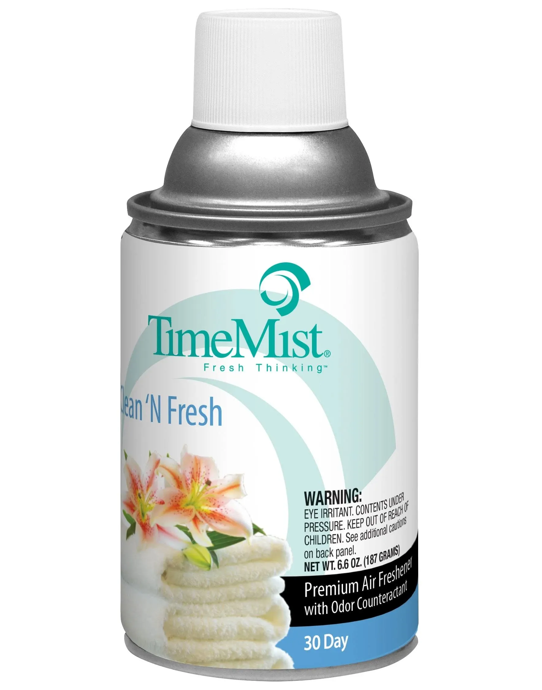 TimeMist Premium Metered Air Freshener Refill, Clean N Fresh, 6.6 oz Aerosol