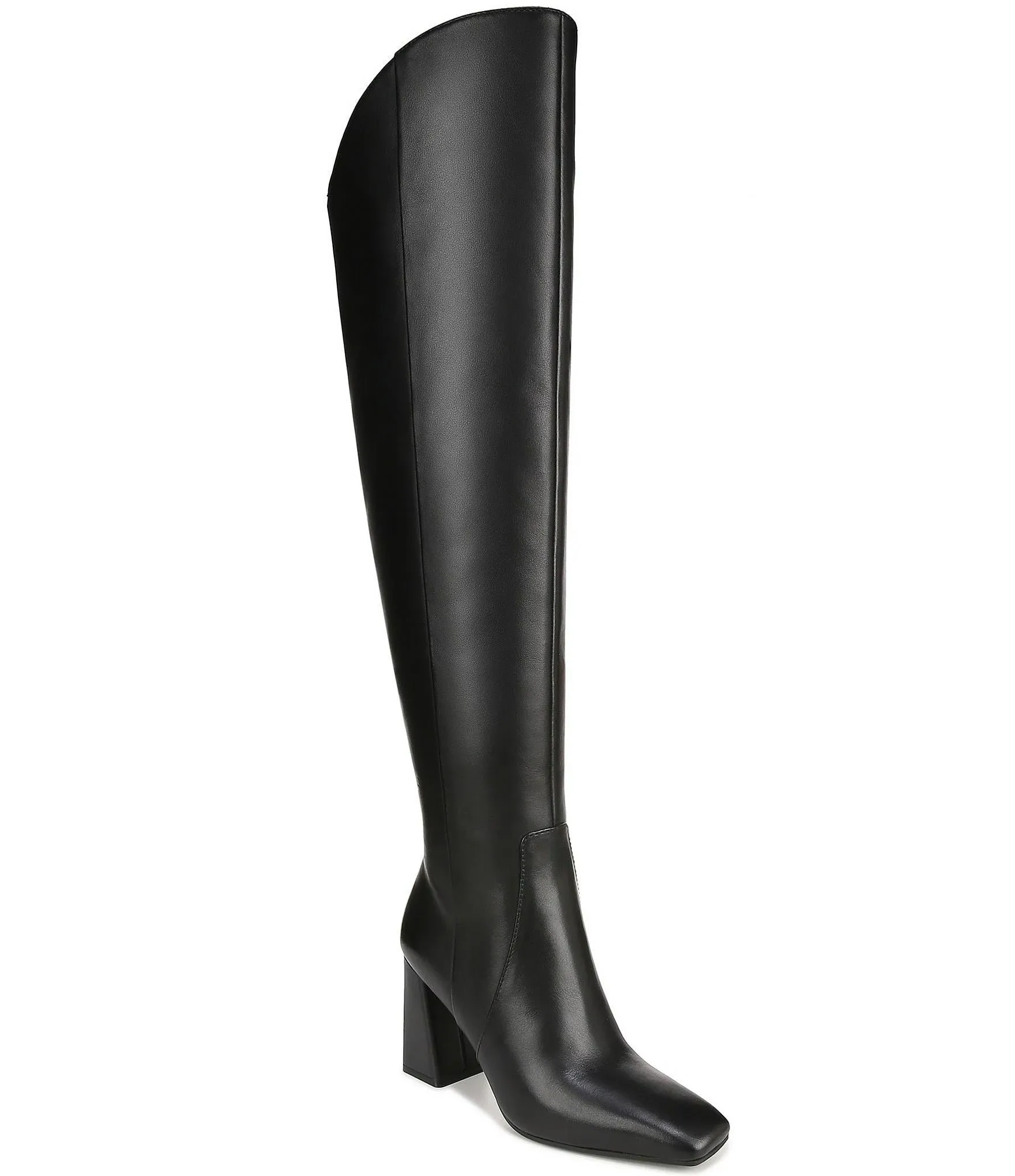 Naturalizer Lyric Over The Knee Boot - Black Leather Wide Calf