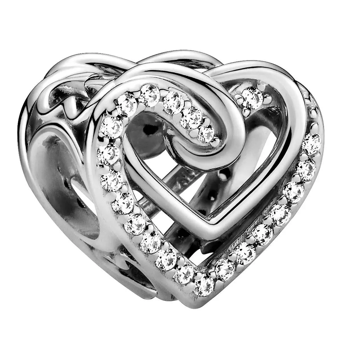 Sparkling Entwined Hearts Charm