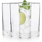 HISTORY COMPANY The Original “New York Long Drink” Highball Glass 4-Piece Set (Gift Box Collection)