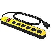 NEW Stanley Shopmax PS 6-Outlet Metal Power Strip 3 Ft Extension Cord