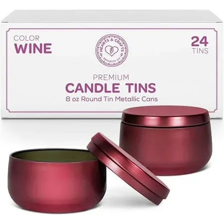 Hearts & Crafts Candle Tins with Lids