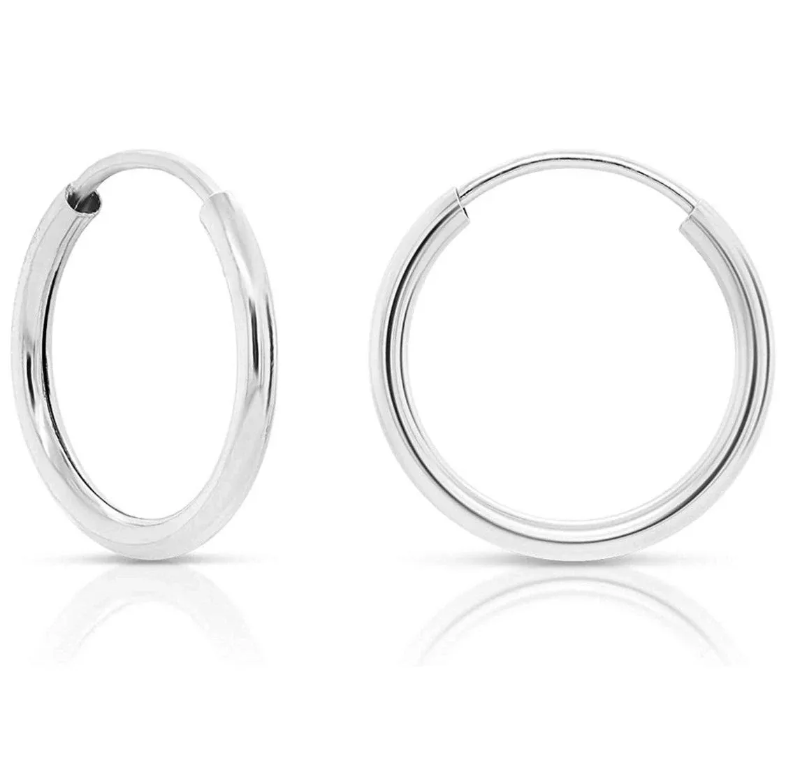 Argento Vivo Sterling Silver Hoop Earrings