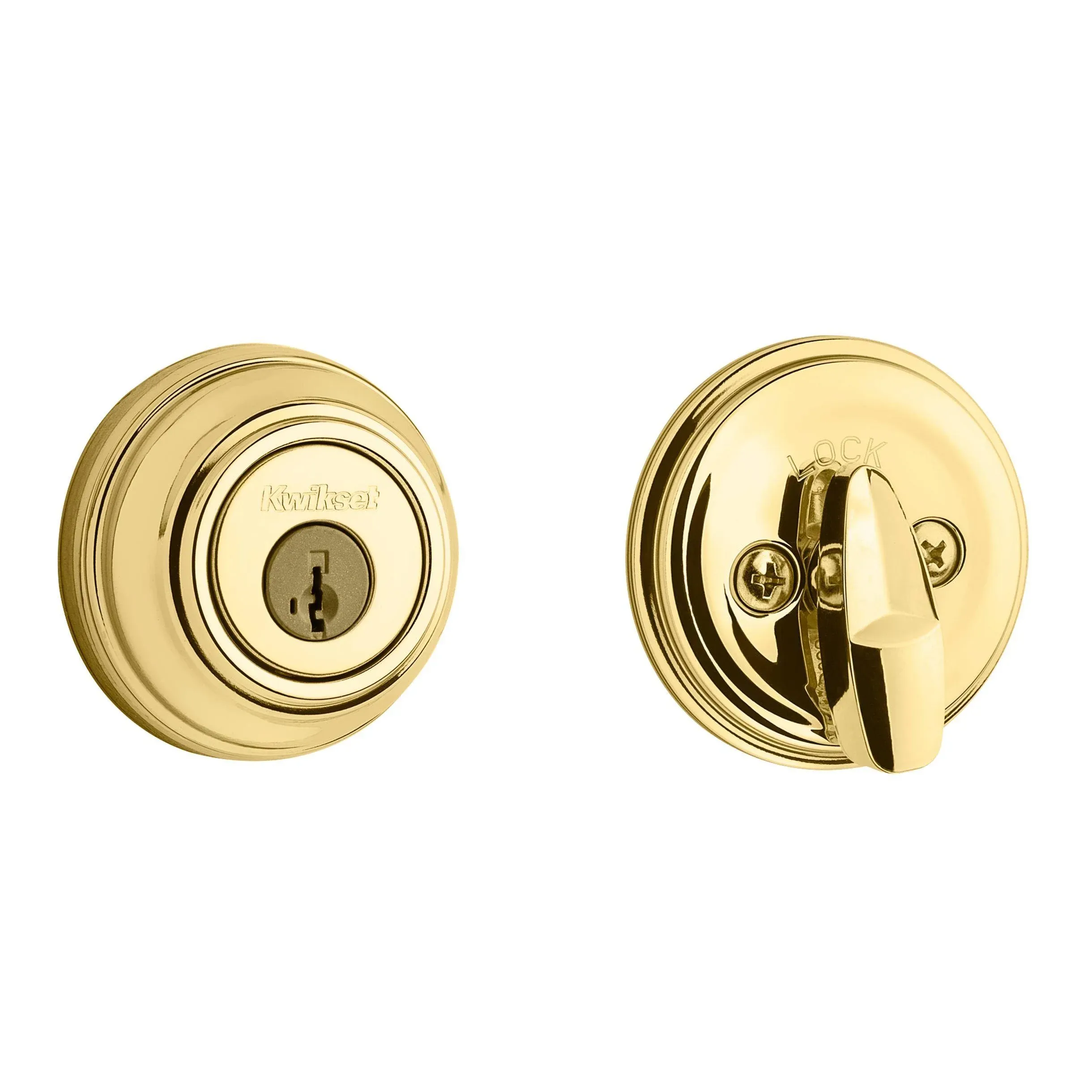 Deadbolt SmartKey Polished Brass Metal Polished Brass