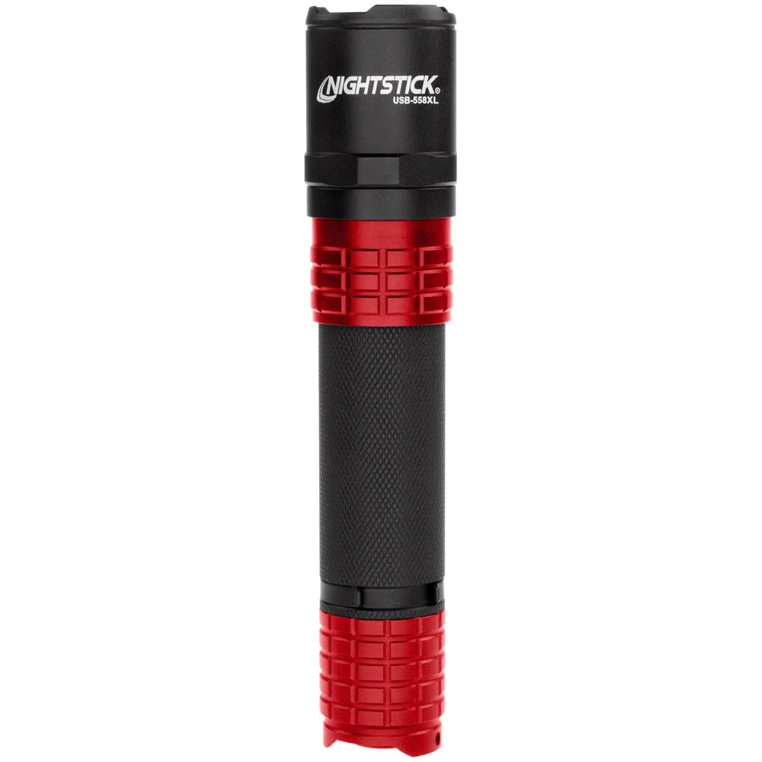 Nightstick USB-558XL-R Metal USB Rechargeable Multi-Function Tactical Flashlight - Red