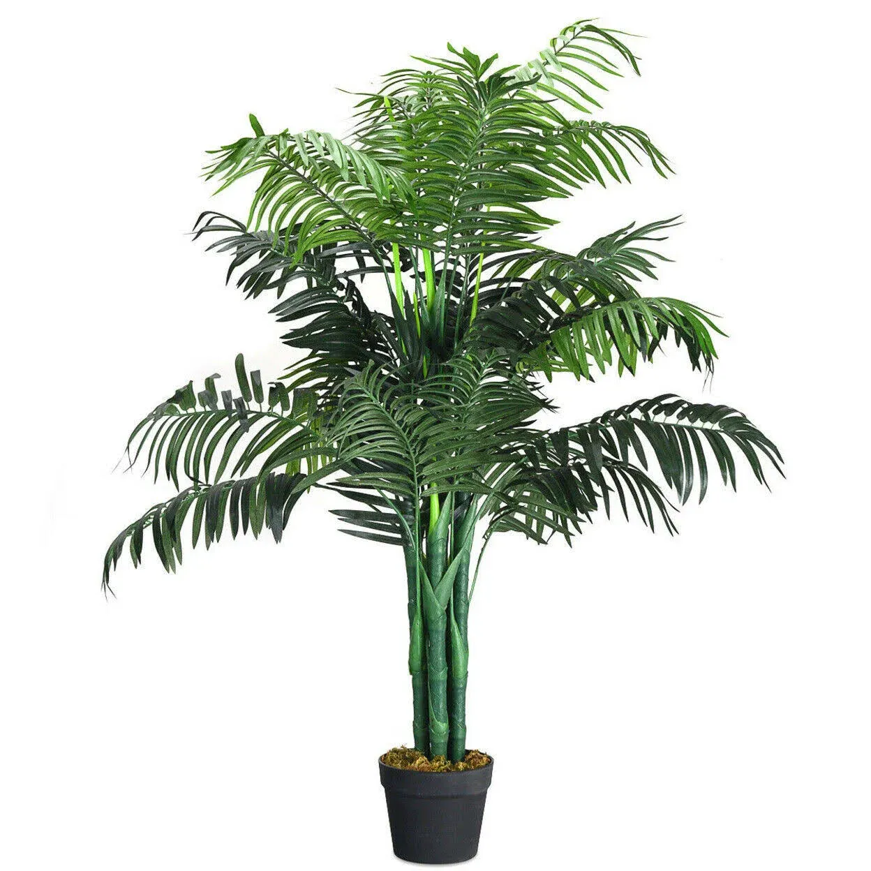 Gymax Artificial Areca Palm Decorative Silk Tree w/Basket 3.5 Feet Holiday Decor