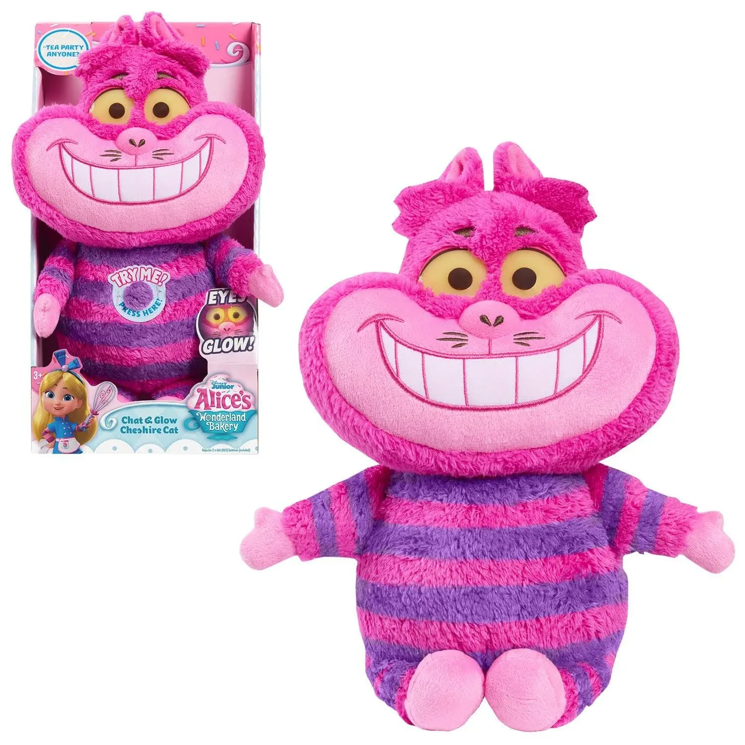 DISNEY JUNIOR CAT &amp; GLOW CHESHIRE CAT ALICE&#039;S WONDERLAND BAKERY