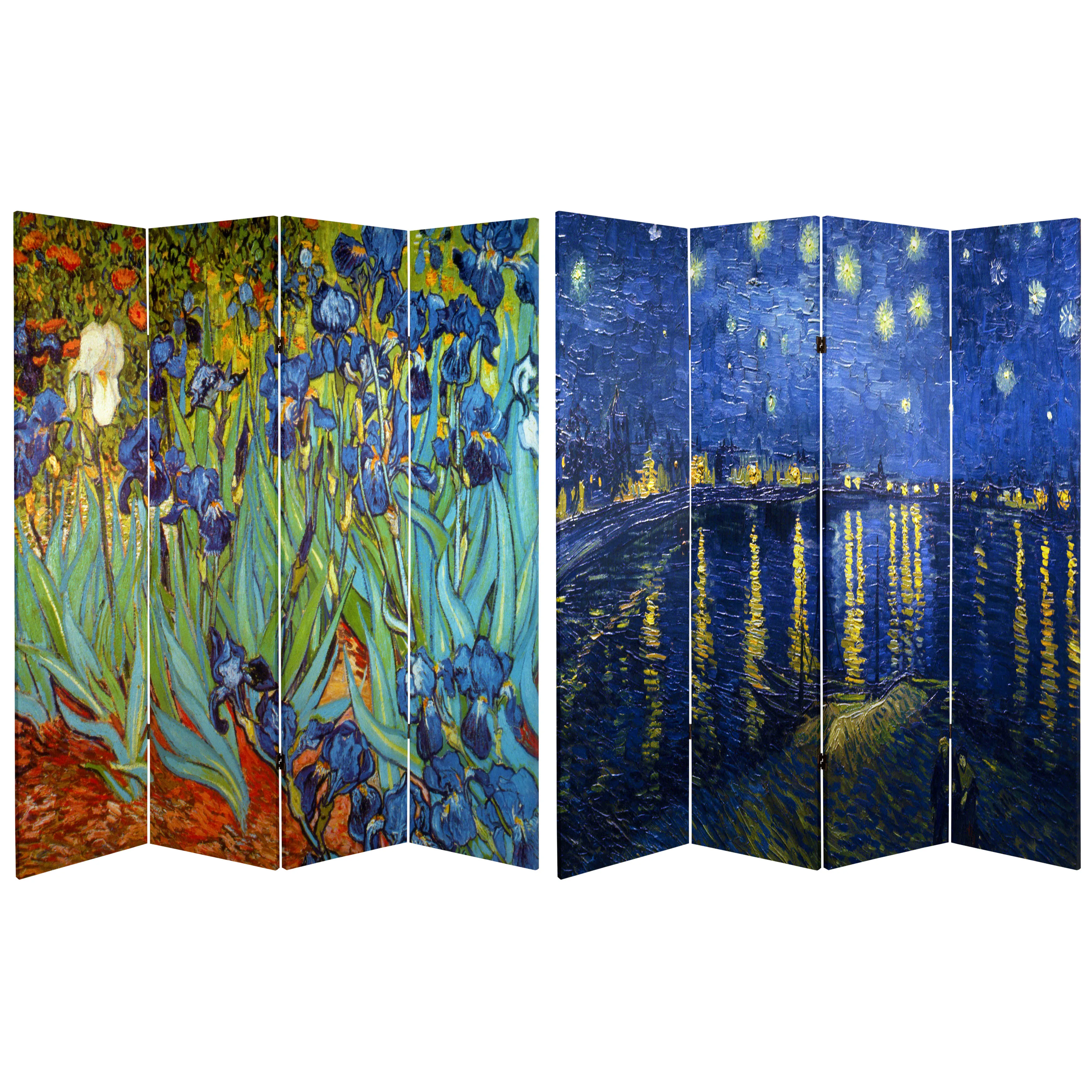 Oriental Furniture Works of Van Gogh Canvas Room Divider