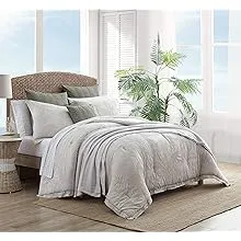 Tommy Bahama - King Comforter Set, Cotton Bedding with Matching Shams, All Season Home Decor (Abalone Beige, King)