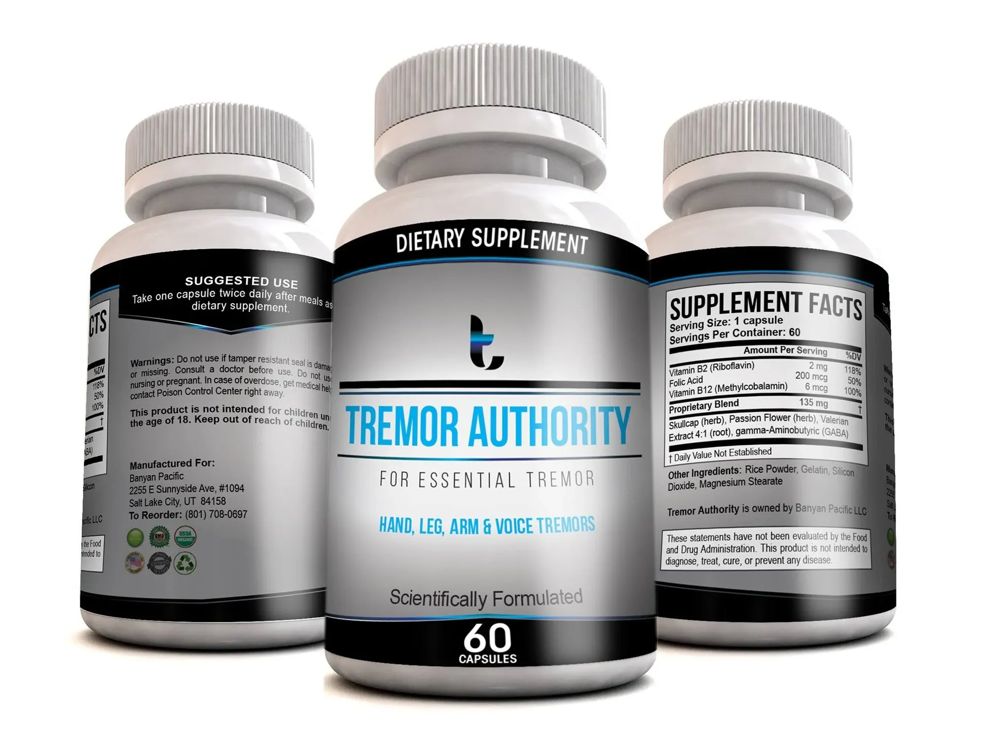 Tremor Authority - A Natural Aid for Essential Tremor - Provides Relief for Shaky Hands, Arm, Leg, Voice Tremors (1)