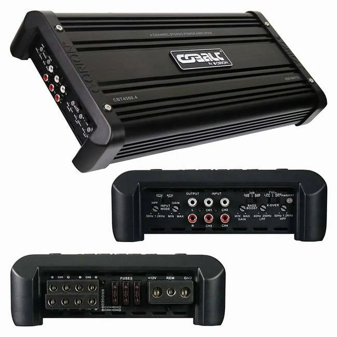 Orion Cobalt Series CBA4500.4 High Efficiency 4-Channel Class A/B Amplifier for Car Audio Stereo - 4500W High Output, 2/4 Ohm Stable, Adjustable Low/High Pass, Bass Boost, MOSFET Power Supply