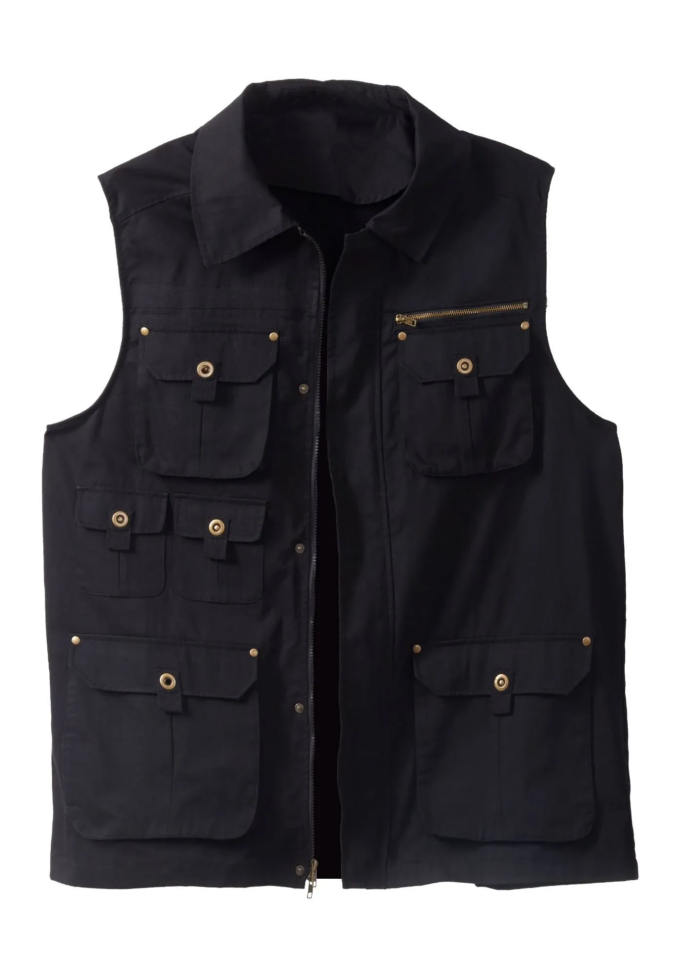 Boulder Creek by KingSize Men&#039;s Big &amp; Tall 9 Pocket Twill Utility Vest