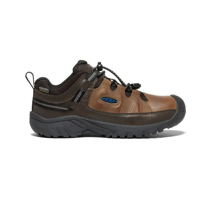 Keen Youth Targhee Low Waterproof Shoe - 2 - Black / Steel Grey