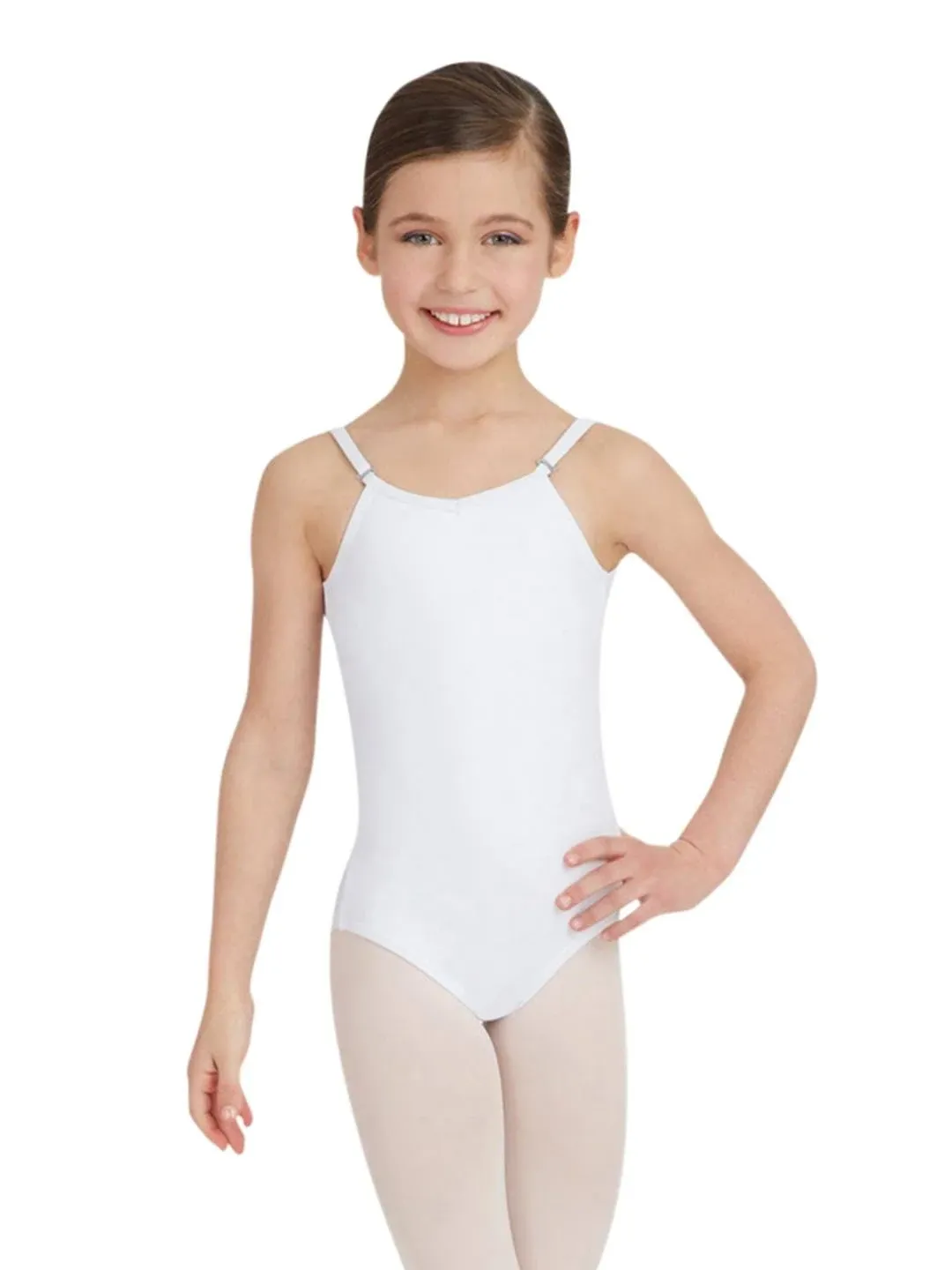 Capezio Pink Camisole Leotard with Adjustable Straps - Girls Large