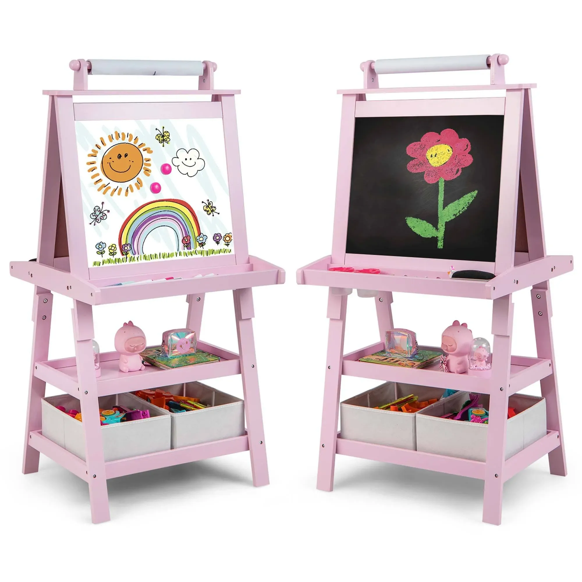 Costway 3 in 1 Double-Sided Storage Art Easel