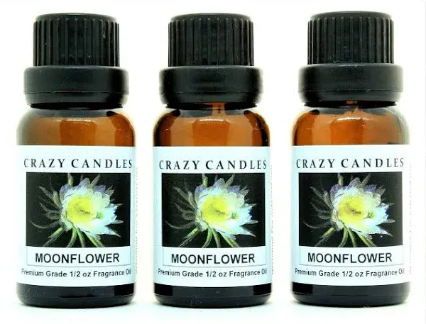 Crazy Candles Moonflower 3 Bottles 1/2 fl oz Each 15ml Premium Grade Scented ...