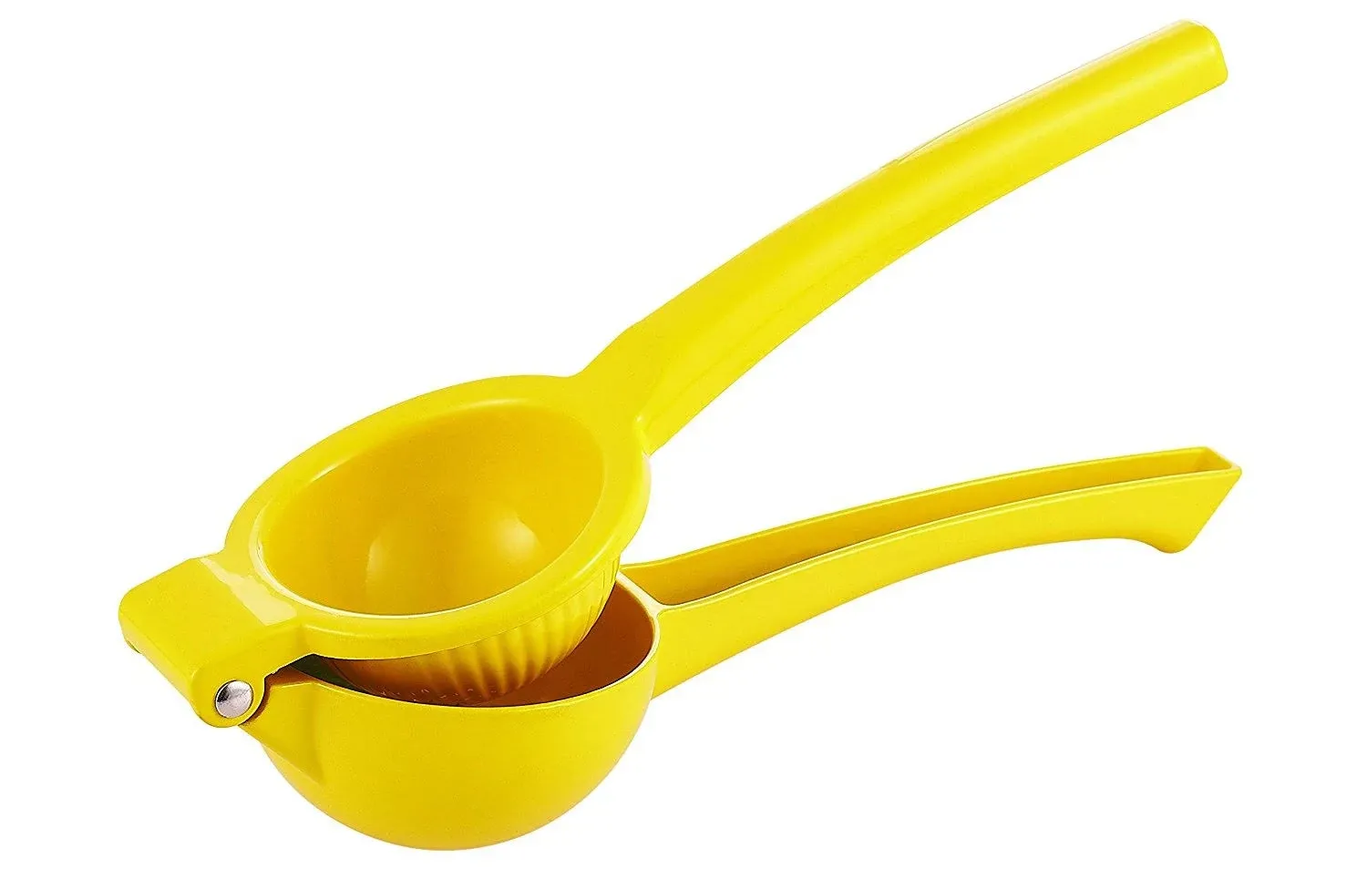 Zulay Kitchen 2-in-1 Lemon Squeezer, Bright Yellow and Red