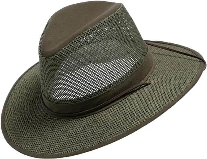 Henschel Aussie Mesh Breezer Hat - Packable Sun Protection for Outdoor Activities. Ideal for Hiking, Fishing & Camping.