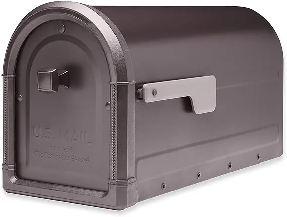 Architectural Mailboxes 7900-1B-R-10 Barrington Postmount Mailbox, Large, Black