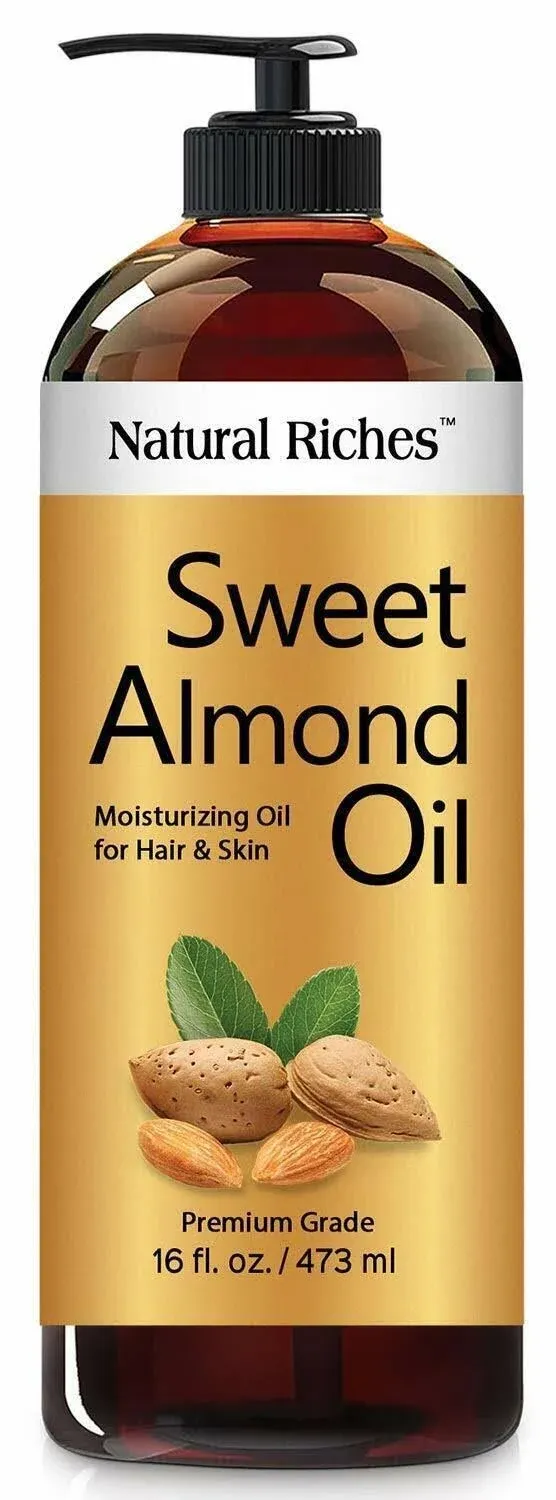 Natural Riches Sweet Almond Oil Cold Pressed, Triple A Grade, Pure and Natural ...