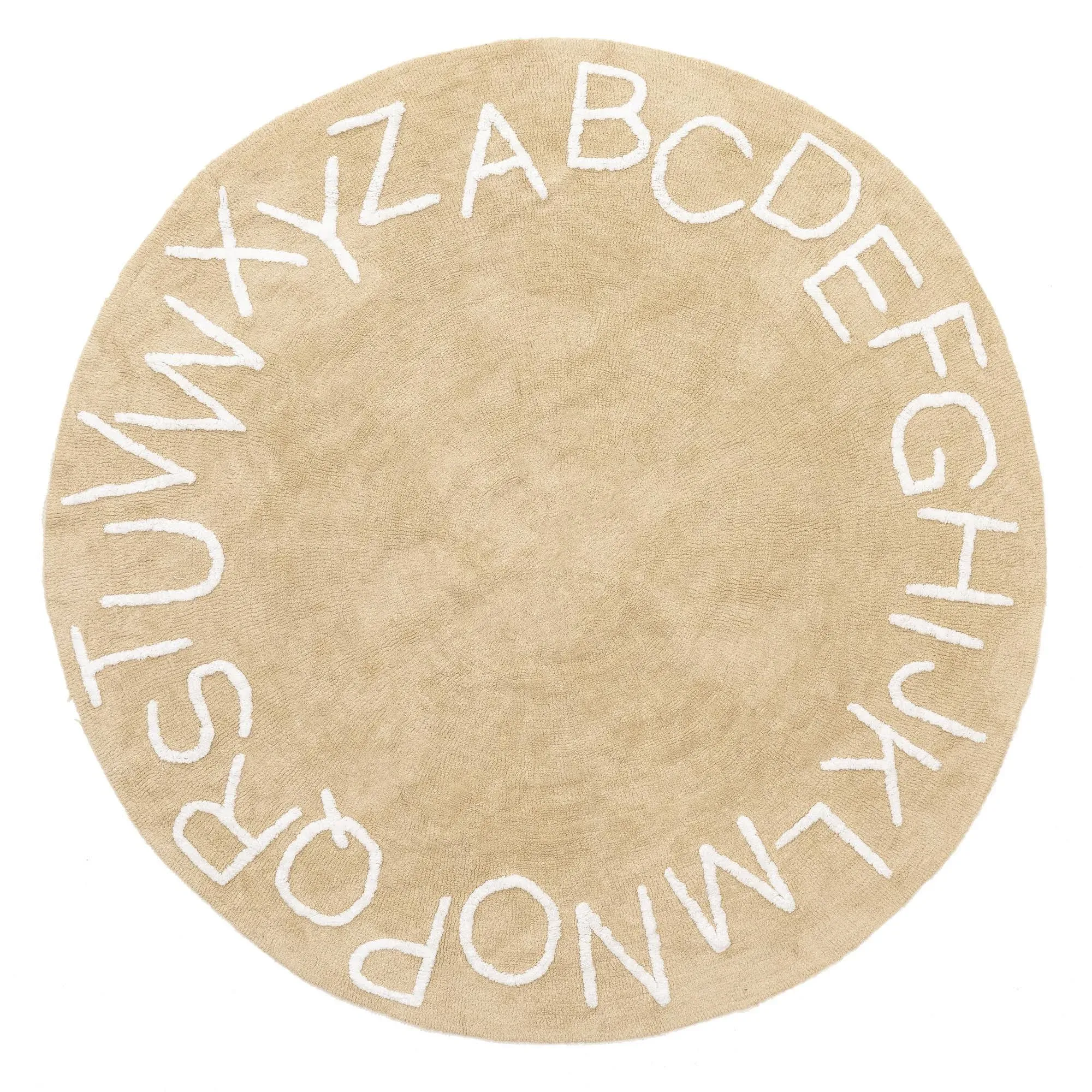 Nuloom Kids Washable Round Alphabet Rug