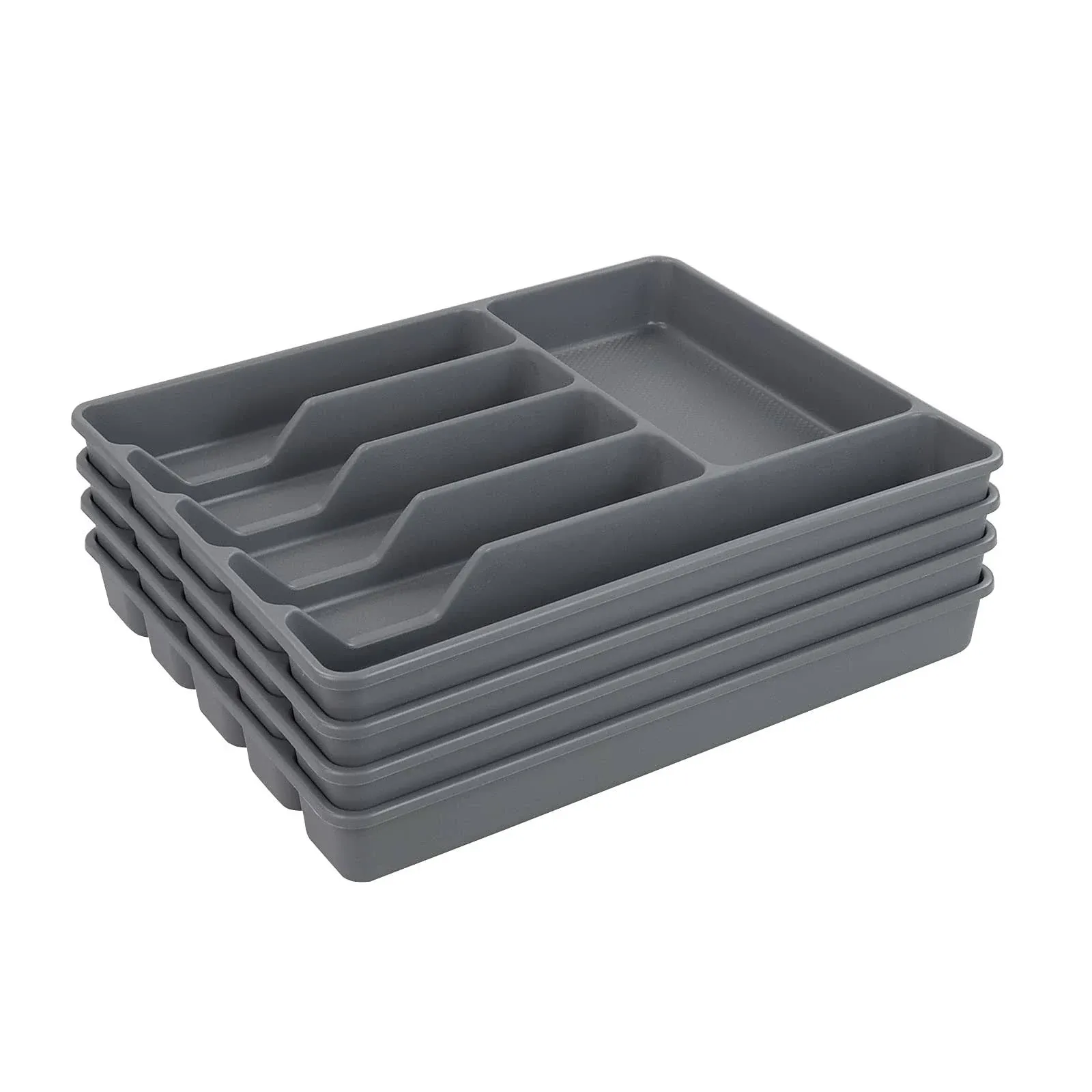 Teyyvn 4-Pack Plastic Cutlery Storage Tray