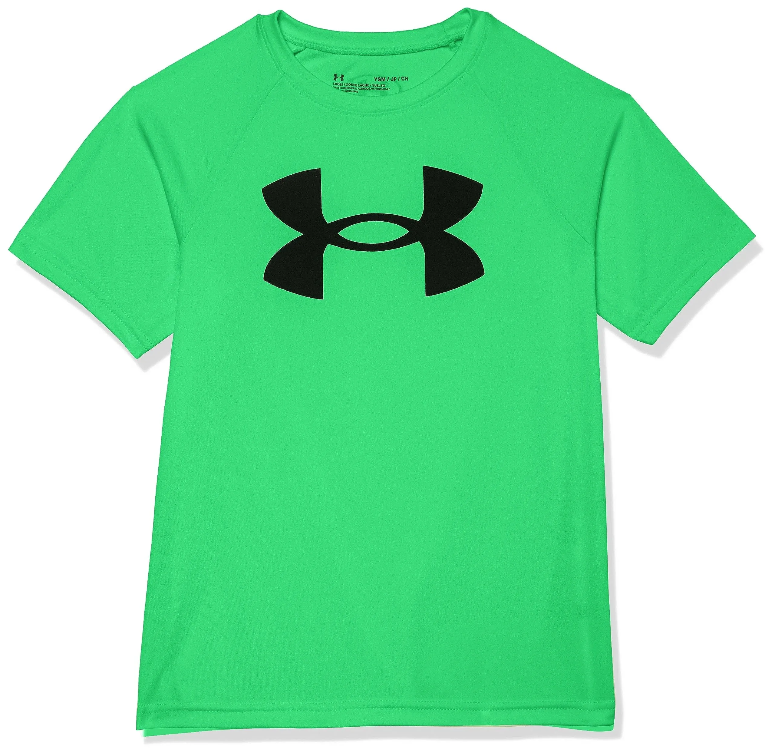 Under Armour Boys' Tech Big Logo Short Sleeve - Green, YSM