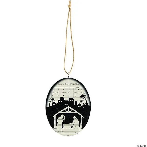 Little Town of Bethlehem Christmas Ornaments, Home Decor, Christmas, 12 Pieces