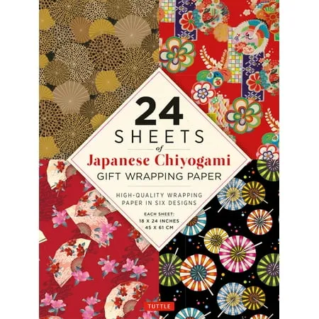 Chiyogami Patterns Gift Wrapping Paper - 24 Sheets: 18 X 24 (45 X 61 Cm) Wrapping Paper