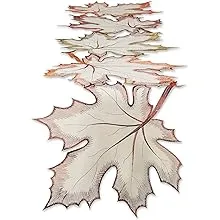 DII Embroidered Maple Leaves Table Runner - Rustic - Table Runners - by Design Imports | Houzz