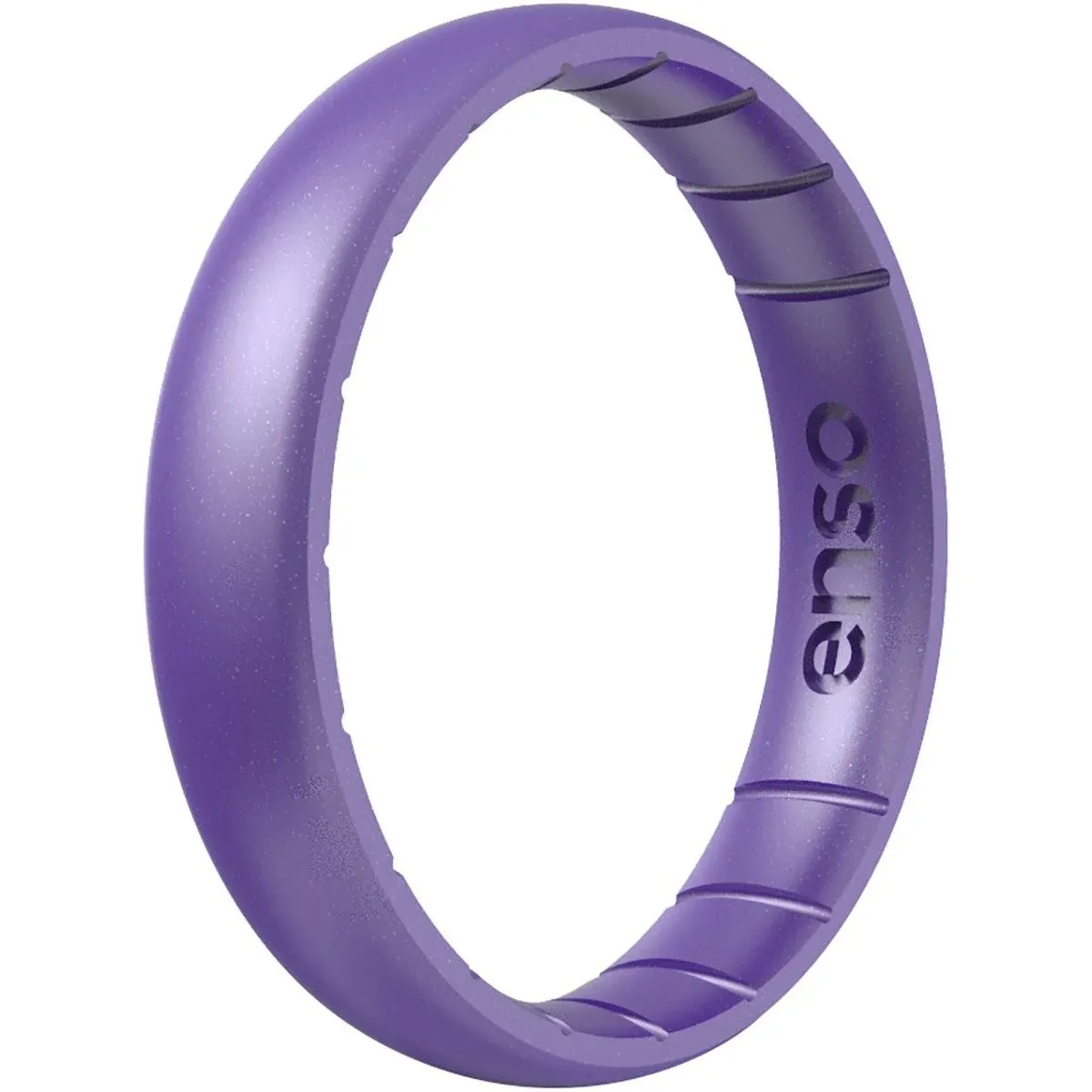 Enso Rings Thin Birthstone Series Silicone Ring - 6 - Amethyst