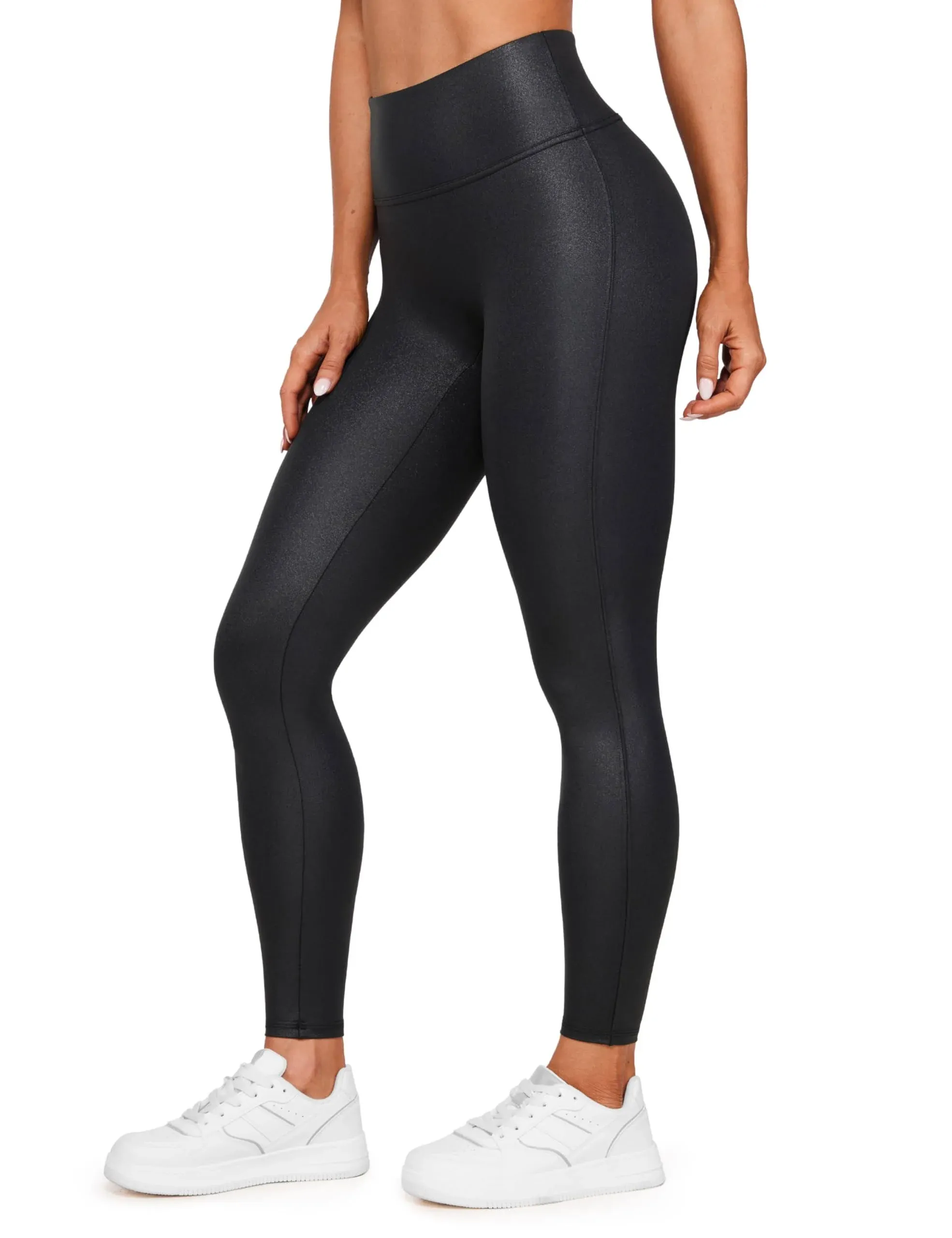 CRZ YOGA Butterluxe Matte Faux Leather Leggings For Women   28 High Waist Stretch Running Tights With Pockets With No Front Seam And Pleather From Hongpingguog, $31.14 | DHgate.Com