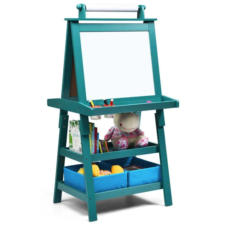 3 in 1 Double-Sided Storage Art Easel-Gray