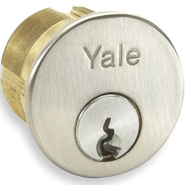 Yale 2153 6 PARA 118 626 KA Mortise Cylinder 1-1/8 Yale/Sargent Cam 2160 6-Pin PARA Keyway Keyed Alike Satin Chrome