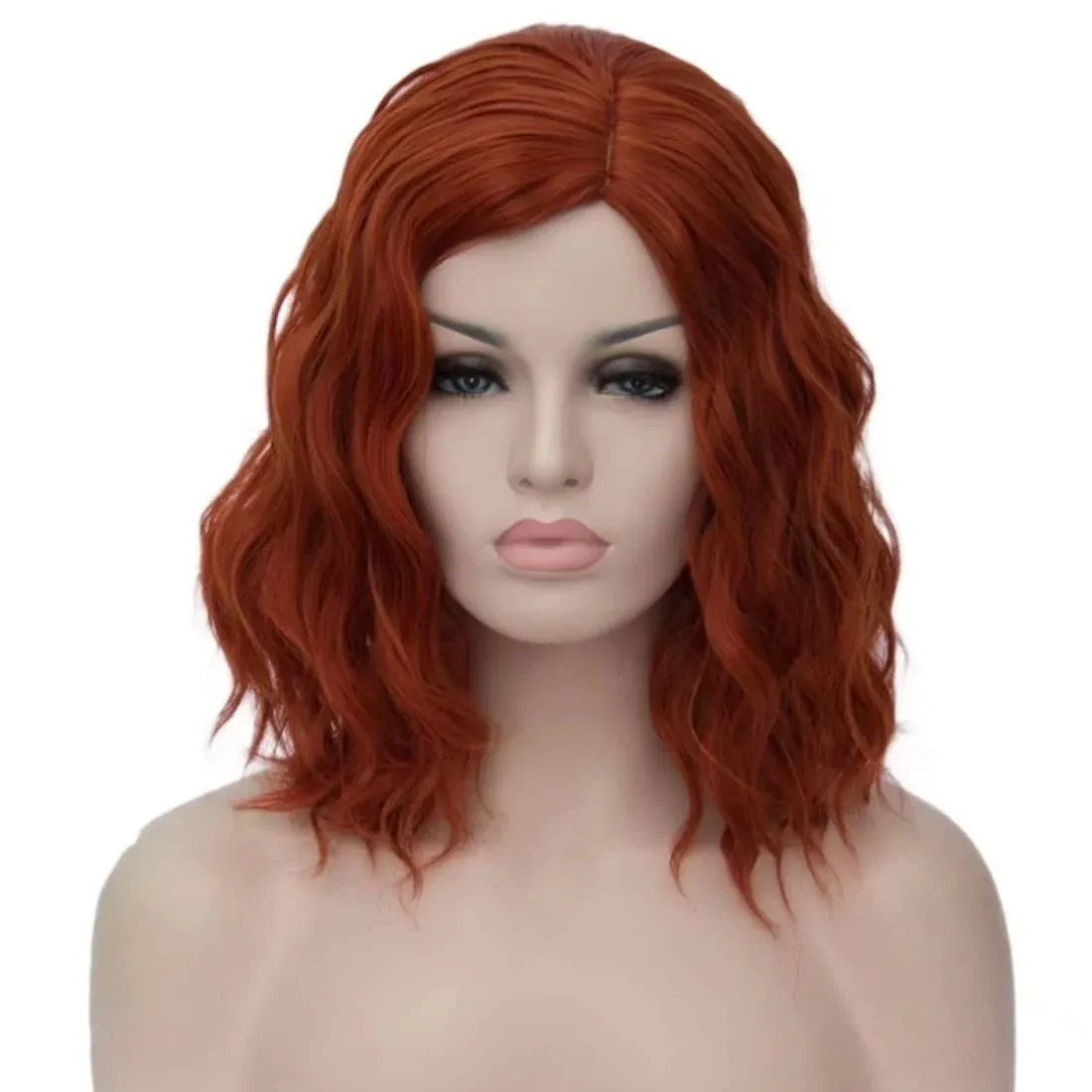 Ginger Wigs For Women Costume Wig Colored Short Curly Wavy Bob Hair Wig