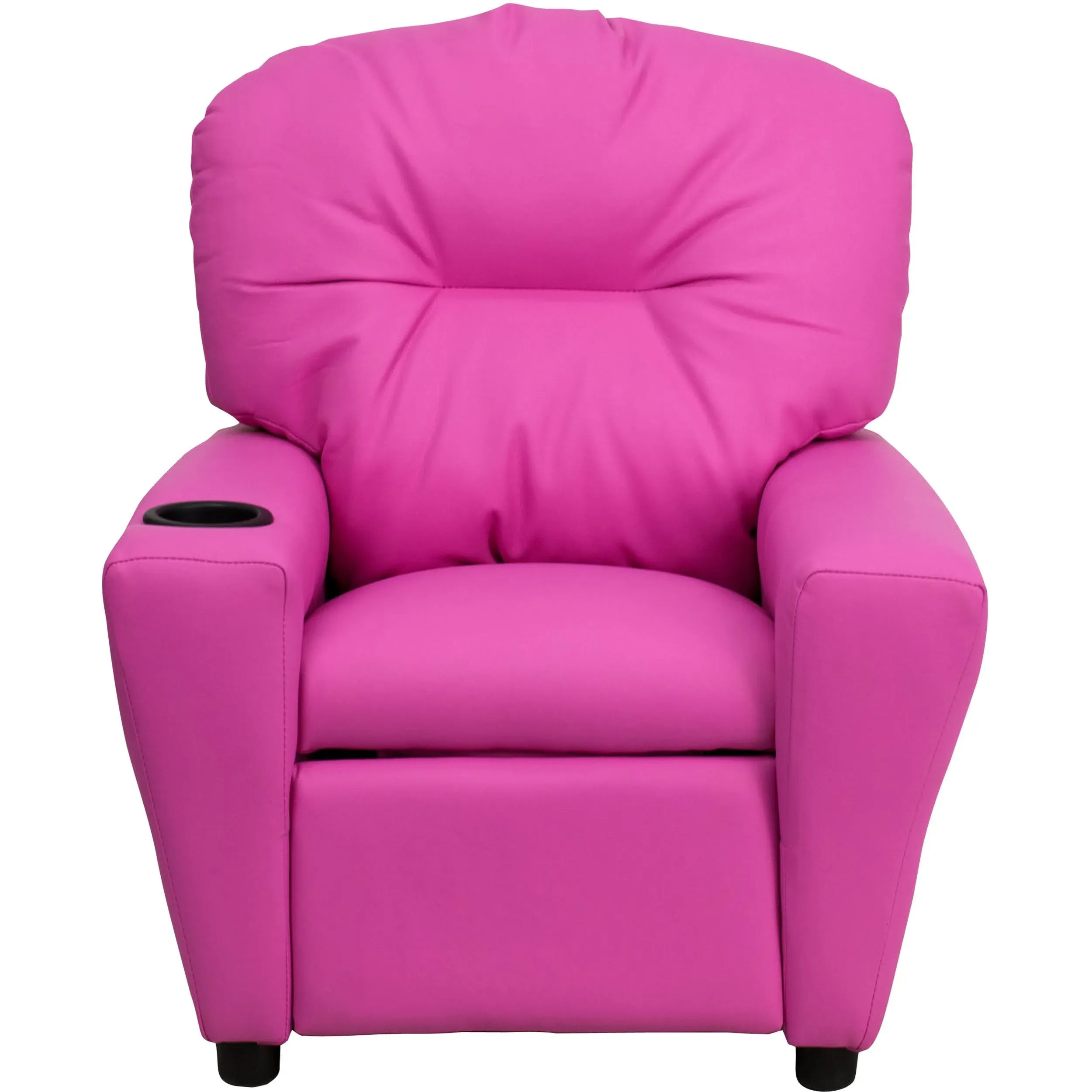 Flash Furniture 28-in Hot Pink Vinyl Upholstered Kids Accent Chair